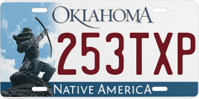 OK license plate 253TXP