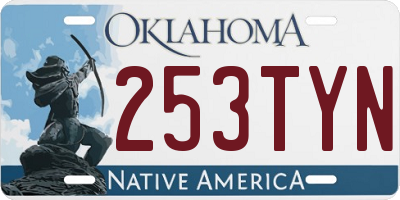 OK license plate 253TYN
