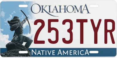 OK license plate 253TYR