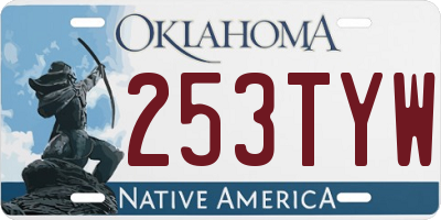 OK license plate 253TYW