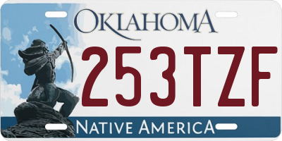 OK license plate 253TZF