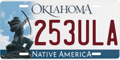 OK license plate 253ULA