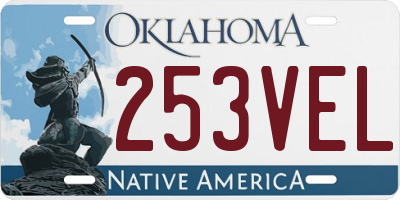 OK license plate 253VEL