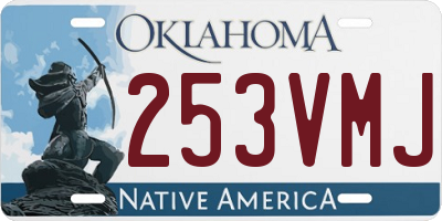 OK license plate 253VMJ
