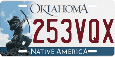 OK license plate 253VQX