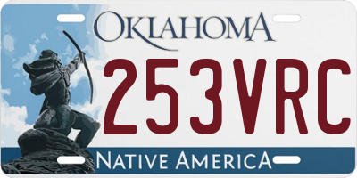 OK license plate 253VRC