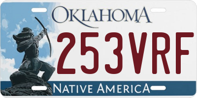 OK license plate 253VRF