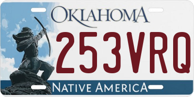 OK license plate 253VRQ