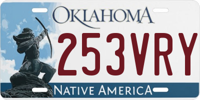 OK license plate 253VRY