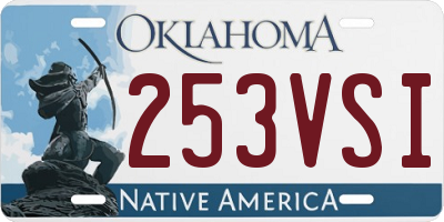 OK license plate 253VSI
