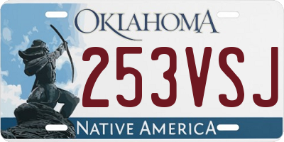OK license plate 253VSJ