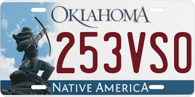 OK license plate 253VSO