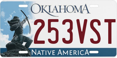 OK license plate 253VST