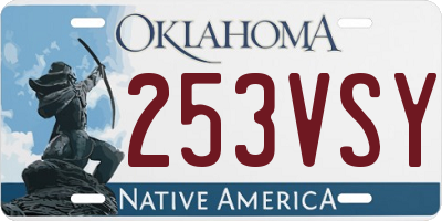 OK license plate 253VSY