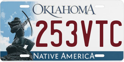 OK license plate 253VTC
