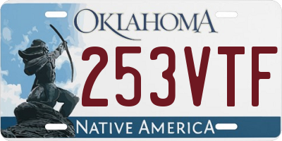 OK license plate 253VTF