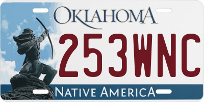 OK license plate 253WNC