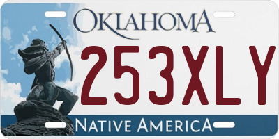 OK license plate 253XLY