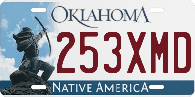 OK license plate 253XMD