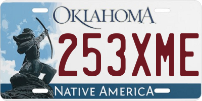 OK license plate 253XME