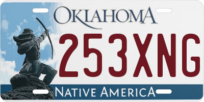 OK license plate 253XNG