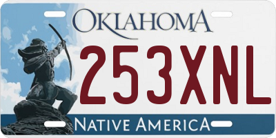 OK license plate 253XNL
