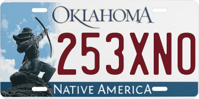 OK license plate 253XNO
