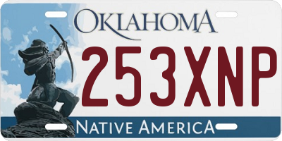 OK license plate 253XNP