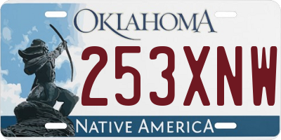 OK license plate 253XNW
