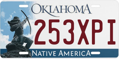 OK license plate 253XPI