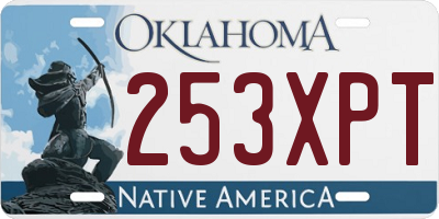 OK license plate 253XPT