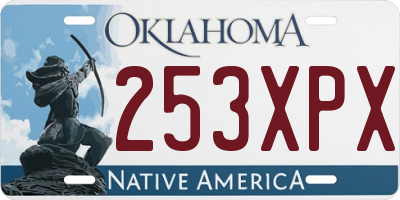 OK license plate 253XPX