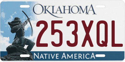 OK license plate 253XQL
