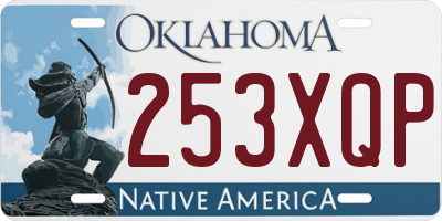 OK license plate 253XQP