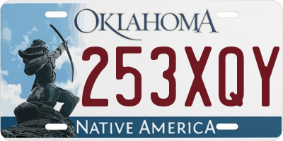 OK license plate 253XQY