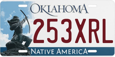 OK license plate 253XRL