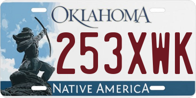 OK license plate 253XWK
