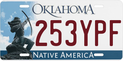 OK license plate 253YPF