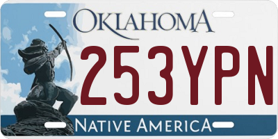 OK license plate 253YPN