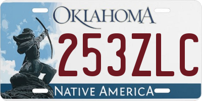 OK license plate 253ZLC