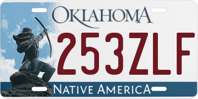 OK license plate 253ZLF