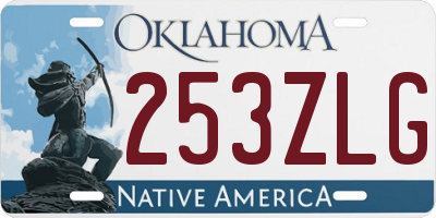 OK license plate 253ZLG