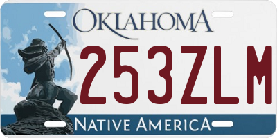 OK license plate 253ZLM