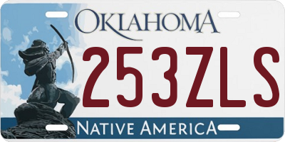 OK license plate 253ZLS