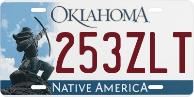 OK license plate 253ZLT