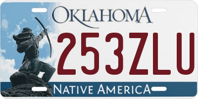 OK license plate 253ZLU