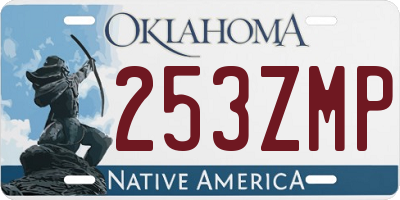 OK license plate 253ZMP