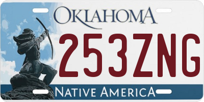 OK license plate 253ZNG