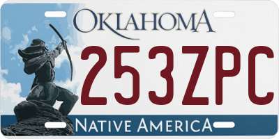 OK license plate 253ZPC