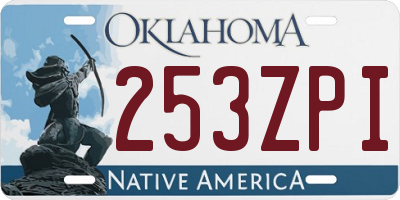 OK license plate 253ZPI
